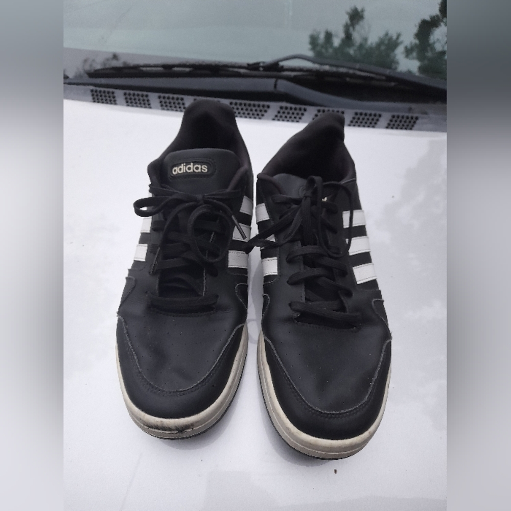 Adidas mens black and white shoes